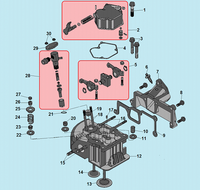 3 ДЕТАЛИ ДИГАТЕЛЯ - БЛОК - СВЕЧА - ГЛОВКА - КЛАПАНА - ПРОКЛАДКИ ГЕНЕРАТОР CHAMPION DG6501E