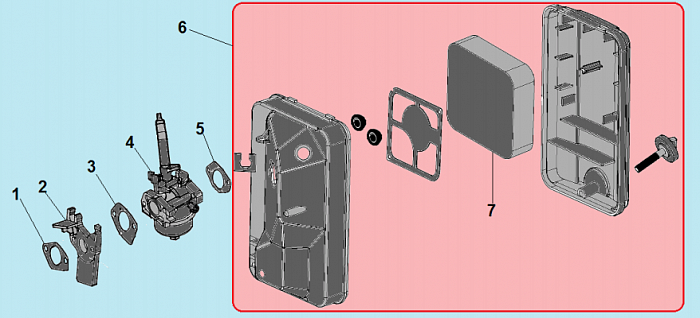 8 КАРБЮРАТОР - ВОЗДУШНЫЙ ФИЛЬТР ГЕНЕРАТОР CHAMPION GG3301C