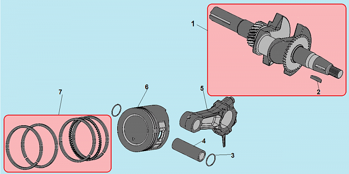 11 ПОРШЕНЬ -ЦИЛИНДР -КОЛЕНВАЛ- КОЛЬЦА КУЛЬТИВАТОР CHAMPION BC8813