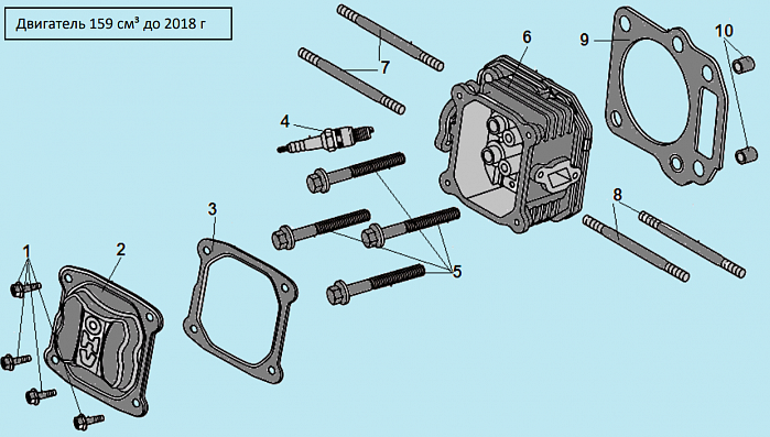 6 ГОЛОВКА БЛОКА КУЛЬТИВАТОР CHAMPION ВC5602 до 2018 ГОДА