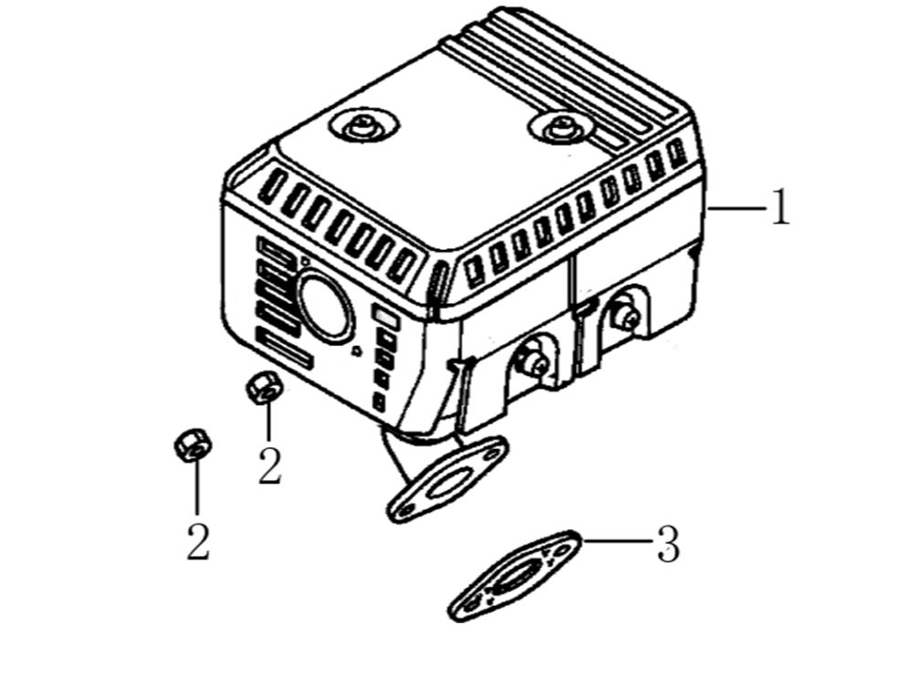 ЗАПЧАСТИ ДЛЯ МОТОПОМПЫ БЕНЗИНОВОЙ ELITECH МБ 500 Д 50 (ГЛУШИТЕЛЬ)