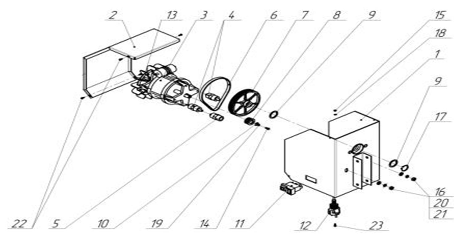 ЗАПЧАСТИ ДЛЯ БЕТОНОСМЕСИТЕЛЯ ЭЛЕКТРИЧЕСКОГО ELITECH Б 120Н (2017 ГОД) (ПРИВОД)
