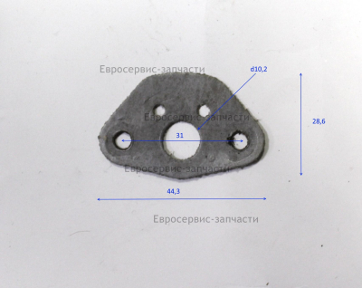 Прокладка под карбюратор D11+2-отв.  бабочка Т+ТР-E35: T33.+Р